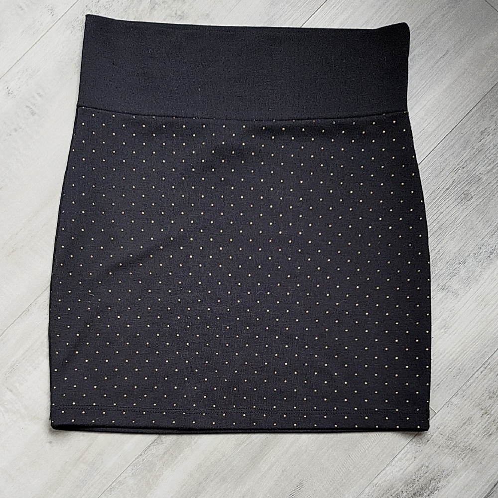 Elegant Black Studded Skirt